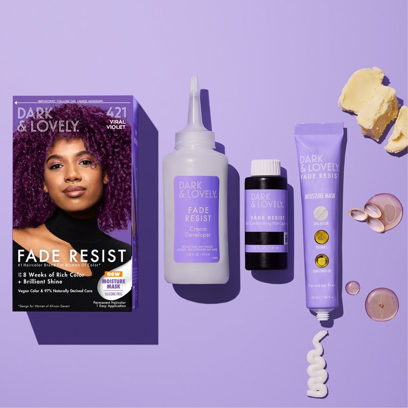 Vibrant Hair Color Kit for Textured Hair - Fade Resistant Permanent Hair Dye