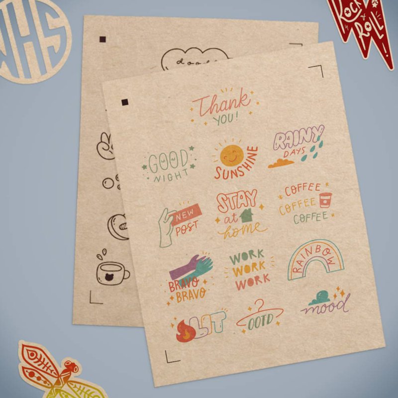 8.5 x 11 Inch Brown Kraft Labels - Inkjet & Laser Printer Compatible - 10 Sheets