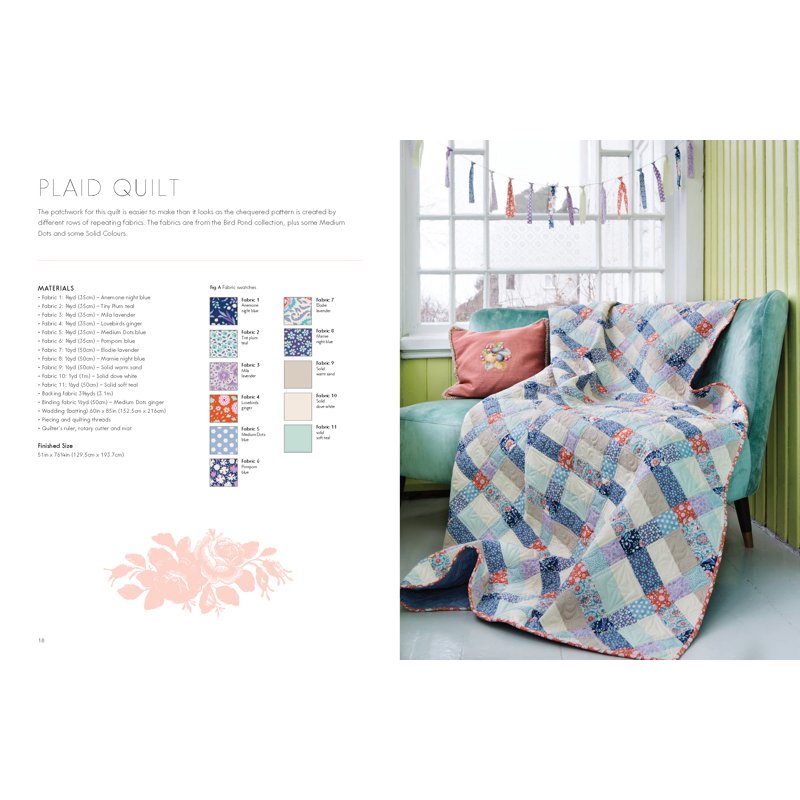 Quilt Pattern Book with Matching Pillows - Tilda Quilts and Sewing Inspiration