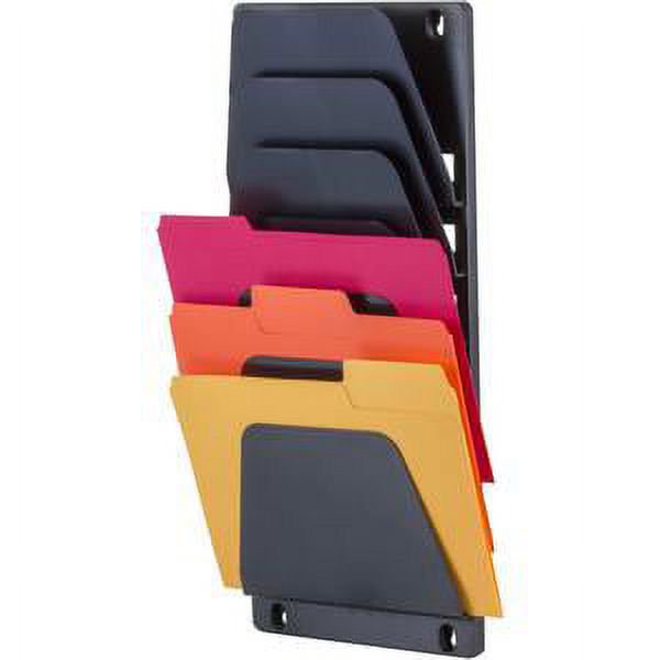 Wall File Holder with 7 Compartments - Office Desk Organizer