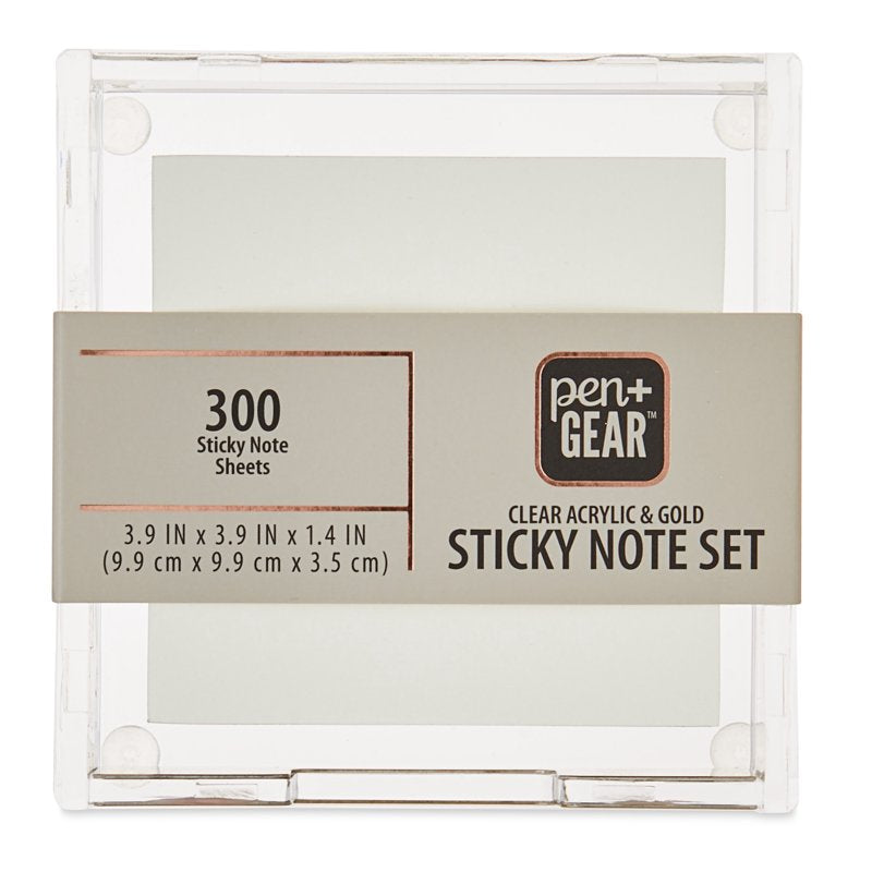Gold Sticky Notes 300 Count - Elegant Desk Organizer Reminders & To-Do List