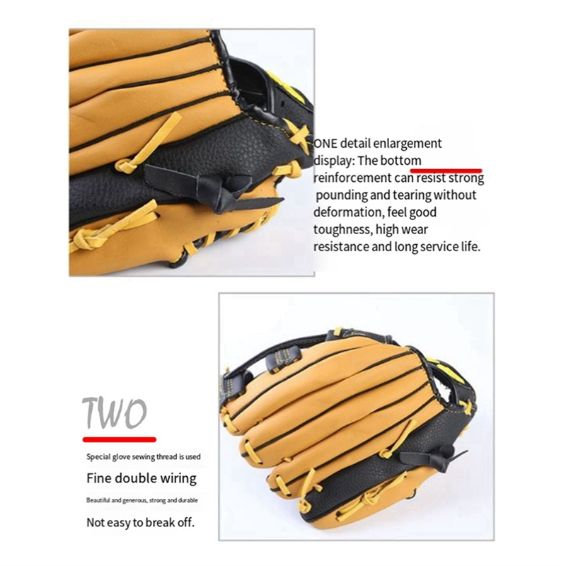 Adult 12.5-Inch Cowhide Baseball Glove for Softball & Baseball Fielding