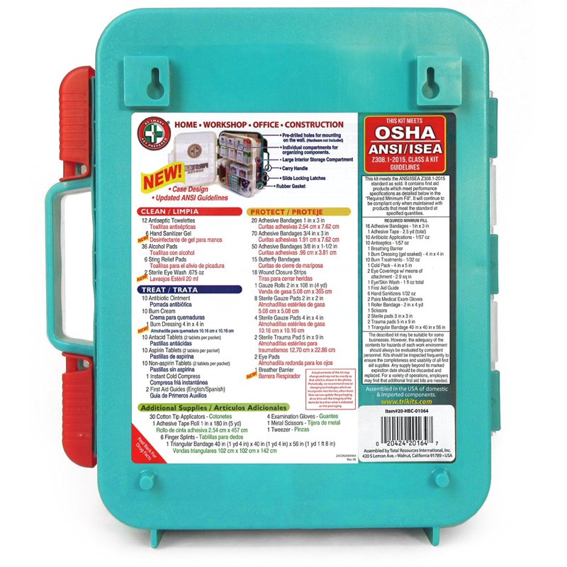 351 Piece First Aid Kit for Home, Office, Travel & Emergency Preparedness