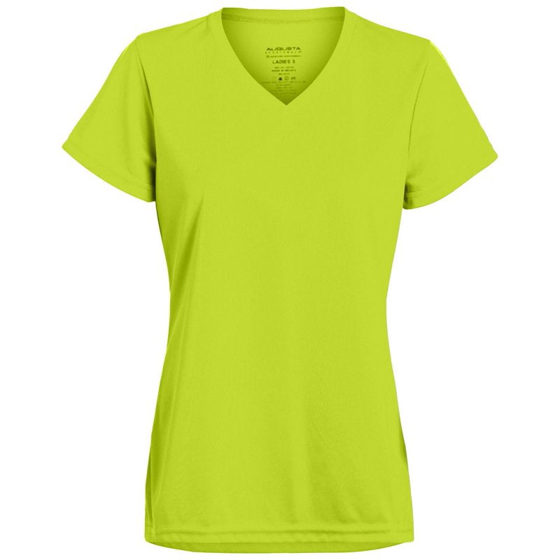 Augusta Ladies' Wicking Tee Lime, 2X - 100% Polyester Performance Shirt