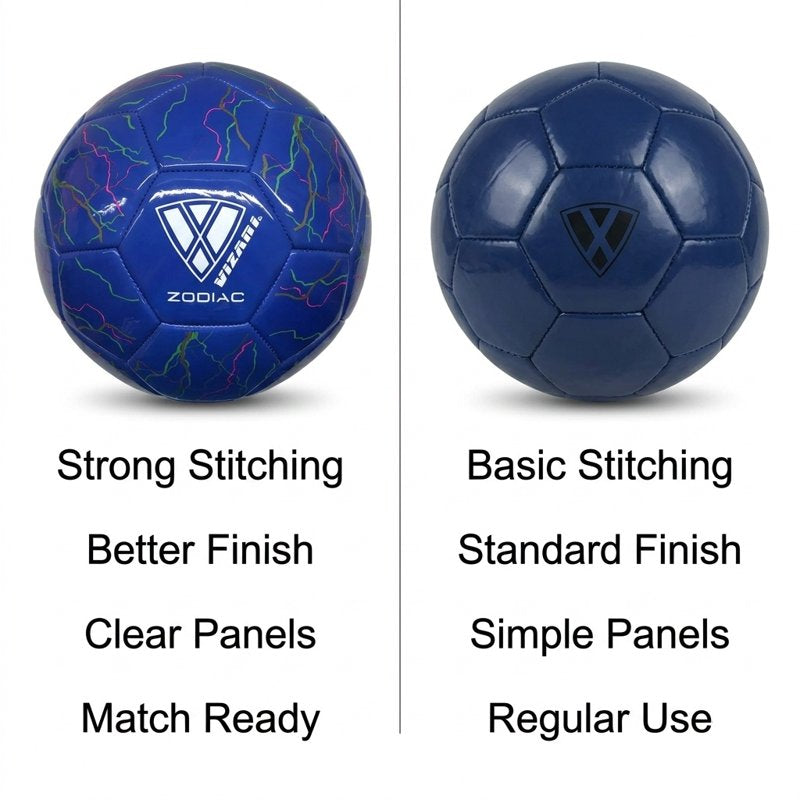 Vizari Zodiac Soccer Ball – Size 4, Blue – Waterproof Synthetic Leather, Durable Training Ball