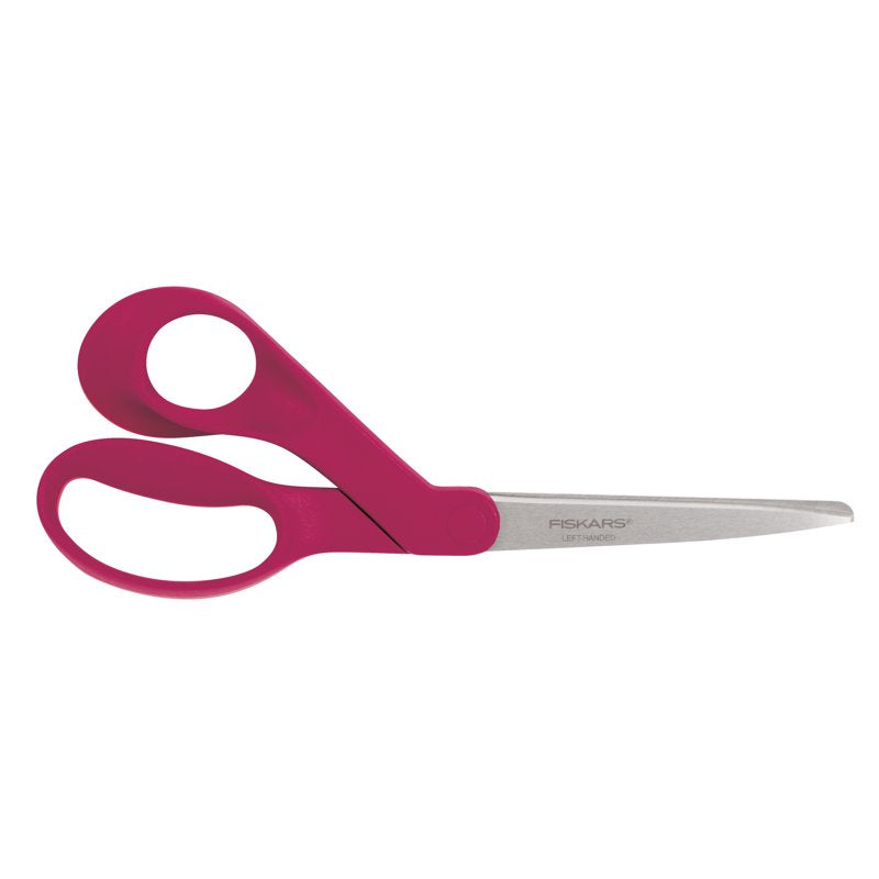 Left-Handed Fabric Scissors 8 Inch - Red Craft & Sewing Scissors