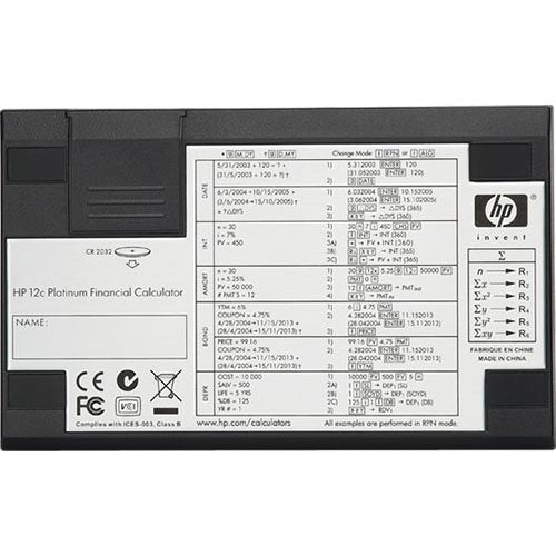 HP 12c Platinum Financial Calculator with 10-Digit LCD for Business & Finance