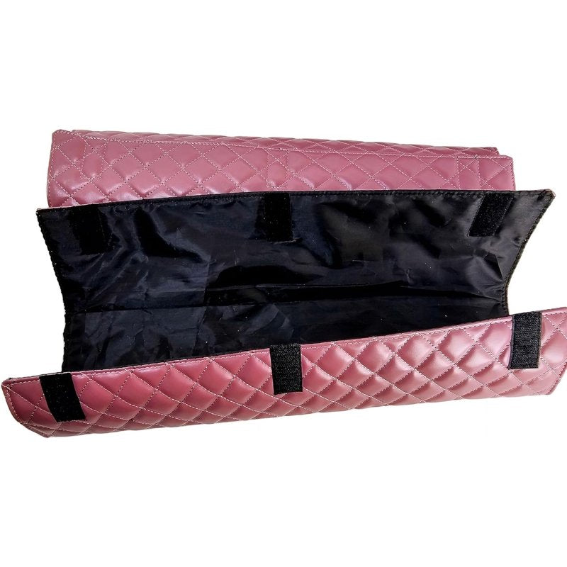 Mahjong Carry Bag with Matching Wrappers - Pink PU Extra Large 21.5x12 Inch
