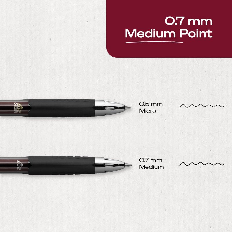 Refillable 0.7mm Gel Pen with Red Ink - Smooth, Skid-Resistant Writing