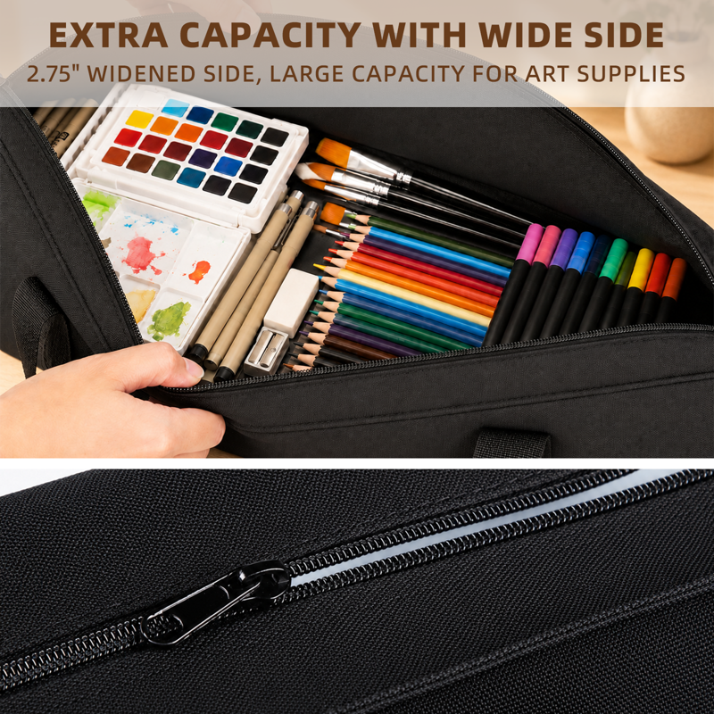 Oversized Weather-Resistant Art Portfolio Tote Bag for Posters & Drawing Boards