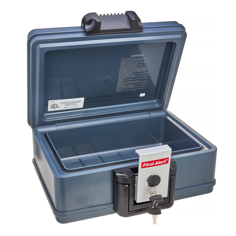 Water and Fireproof File Chest Safe 0.17 Cu Ft - Fire & Water Resistant Security Box