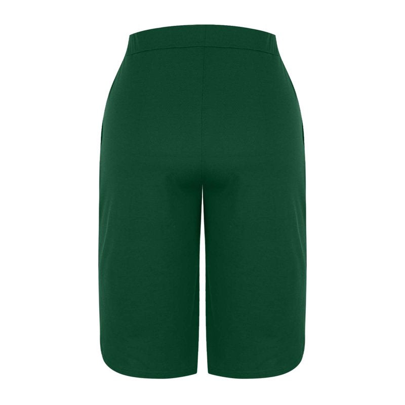 Women's High Waist Capri Pants - Knee Length Athletic Yoga Leggings with Pockets