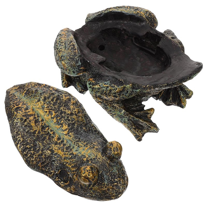 Garden Key Hider Box Frog Design Weatherproof Resin Outdoor Safe