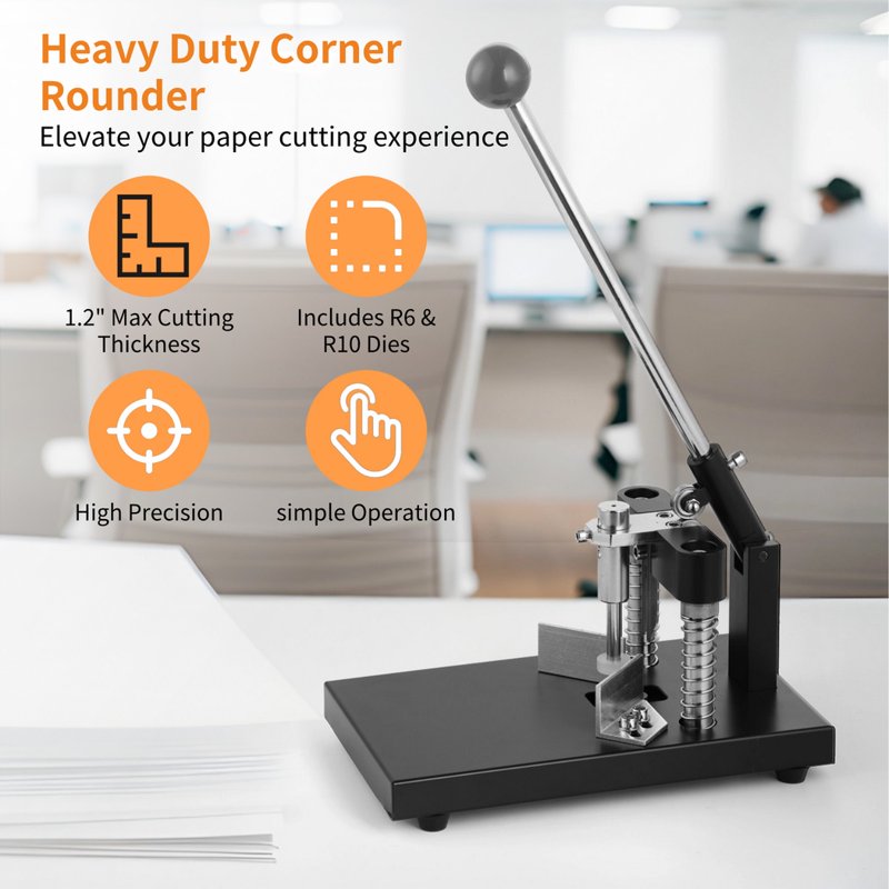 Corner Rounder, Paper Punch Cutter, Hand-Operated Rounding Machine