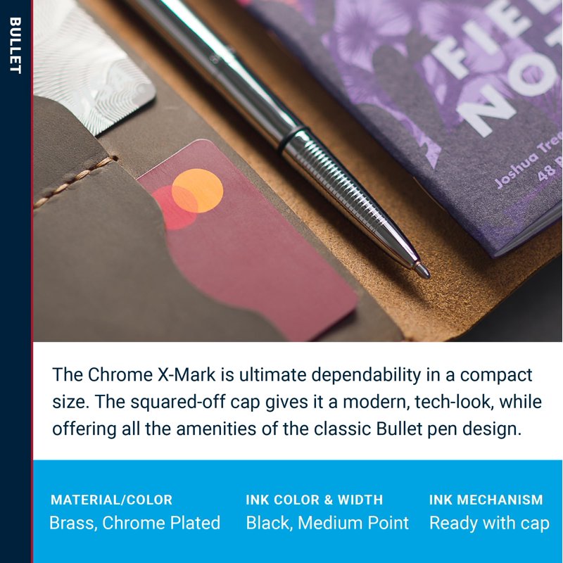 Fisher Space Pen Bullet Pen with Chrome Finish and Gift Box – Reliable Writing Instrument
