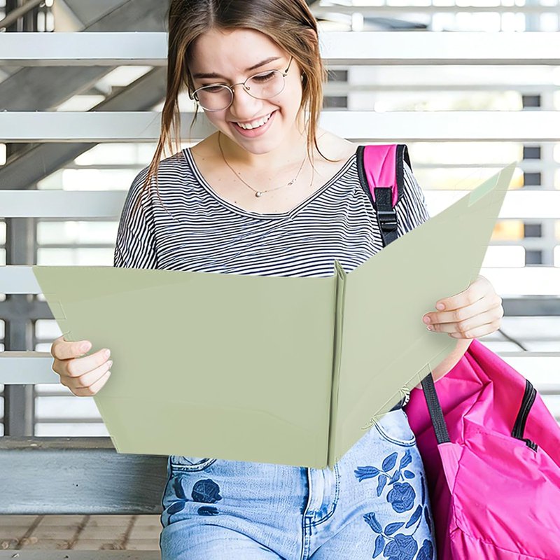 5 Pack Pastel Plastic Pocket Folders with 3 Prongs, Letter Size Office & School Organizers