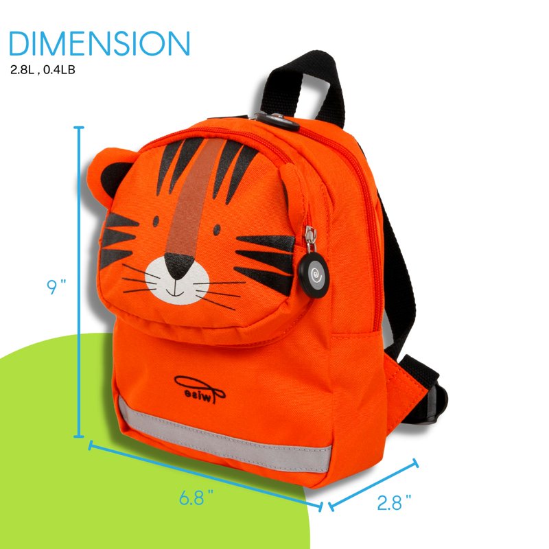 Lightweight Toddler Backpack with Animal Design - 9 Inch Kids School Bag