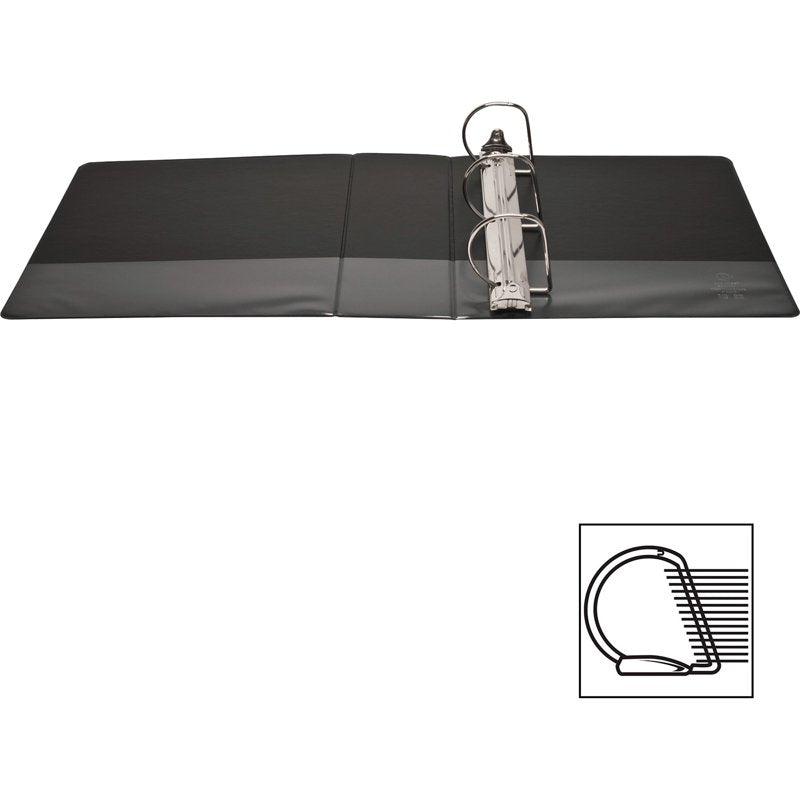Basic D-Ring View Binder 4 Inch Capacity, Black, 25% More Paper