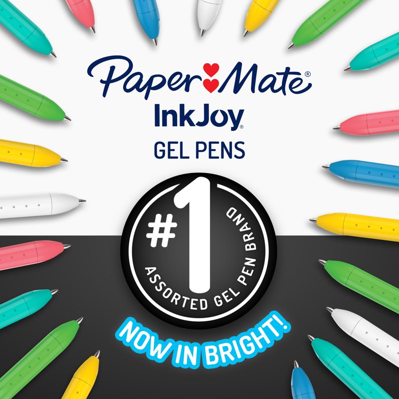 Gel Pens with Bright White Ink - Retractable Medium Point 0.7mm - 3 Count
