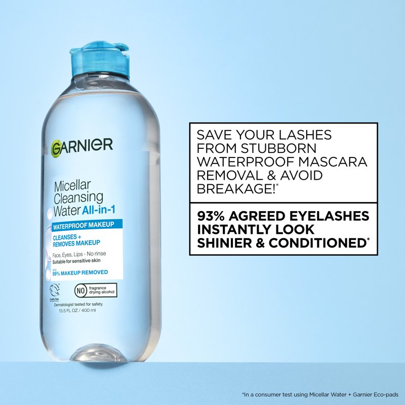 Micellar Cleansing Water Waterproof Makeup Remover Face Cleanser 13.5 fl oz
