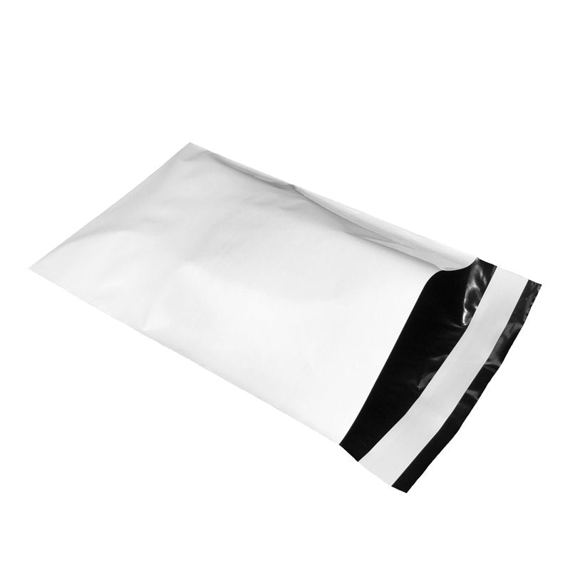 100 White Poly Mailer Bags 10 x 13 Inches Self-Sealing Waterproof Shipping Envelopes