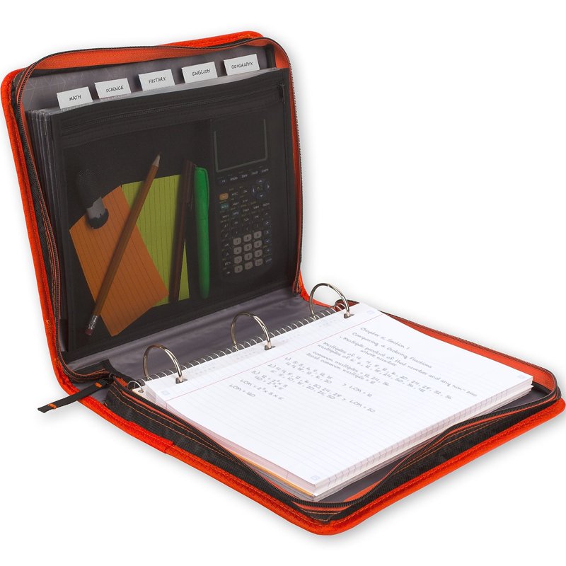 3-Ring Zipper Binder with Expansion Panel, 2-Inch Capacity, Assorted Colors
