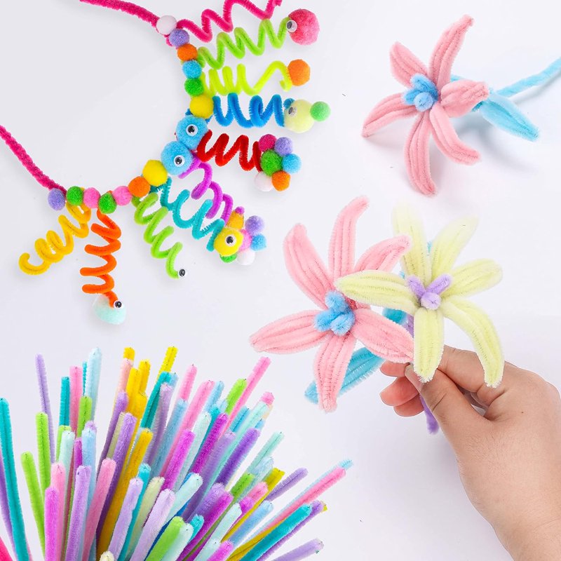 Craft Pipe Cleaners with Googly Eyes - 560 Pieces, 37 Colors for DIY Art & Craft Projects