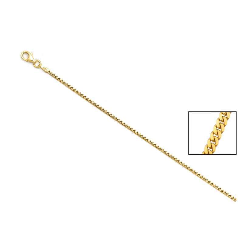 18K Gold Plated 925 Sterling Silver Miami Cuban Chain Necklace - Multiple Lengths
