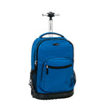 Blue Rolling Backpack R02 with Skate Wheels & Telescoping Handle