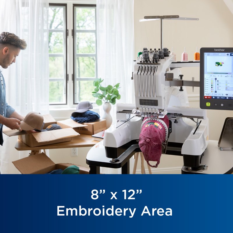 Brother Embroidery Machine with 6 Needles, Wireless Connectivity, 10.1-Inch LCD
