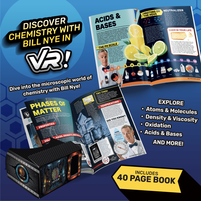 VR Chemistry Science Kit for Kids Ages 8-12 with Bill Nye The Science Guy