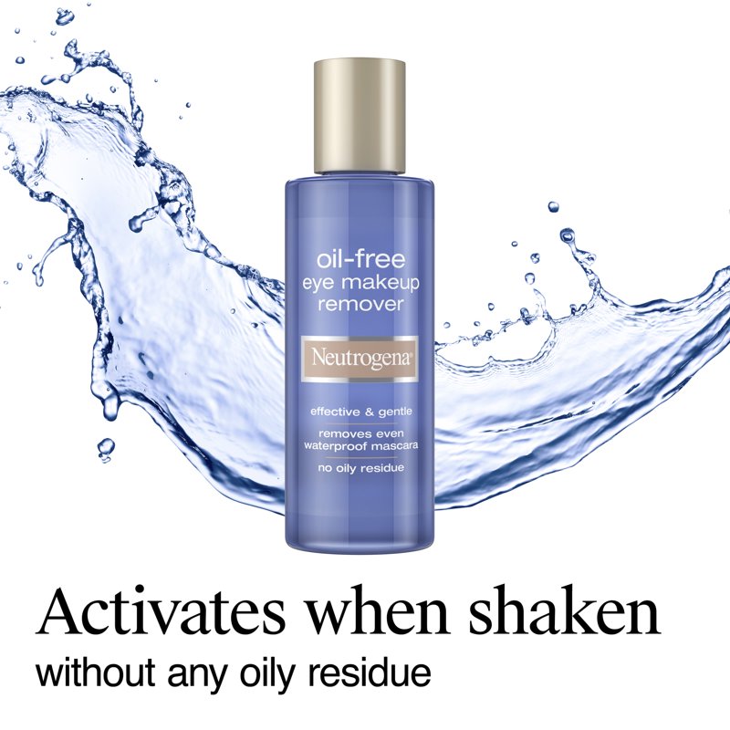 Oil-Free Eye Makeup Remover & Face Cleanser - Gentle, Waterproof, 8 fl oz