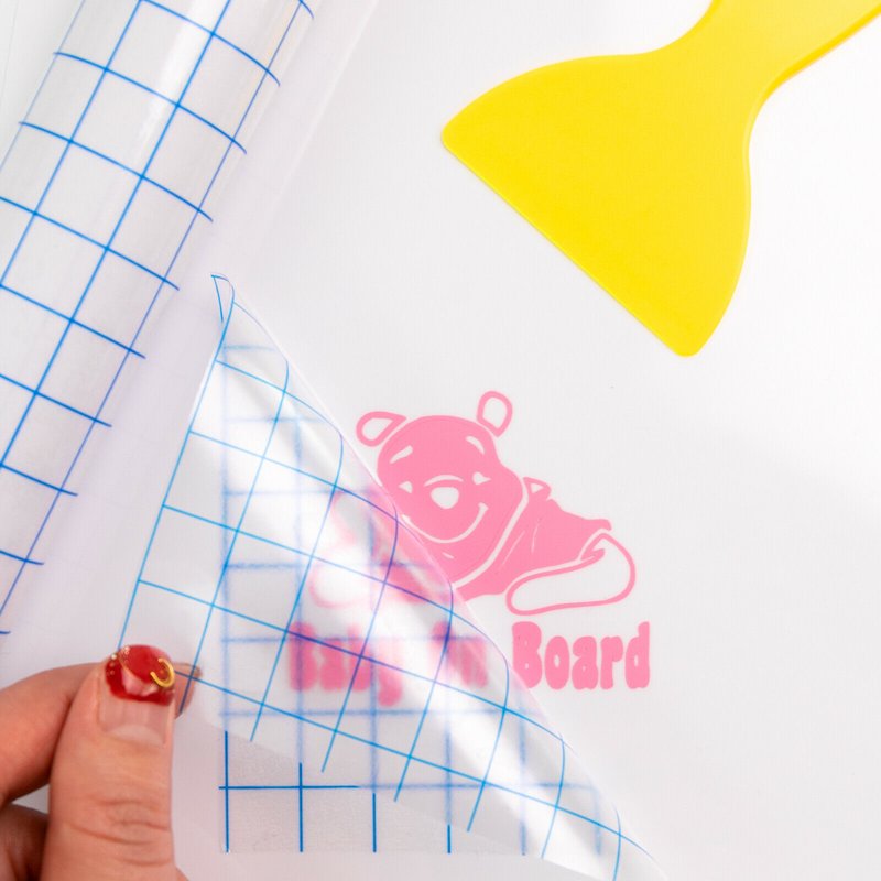 Transfer Tape for Vinyl with Blue Alignment Grid - 12" x 30 Ft | Self-Adhesive Sign & Sticker Transfer Paper