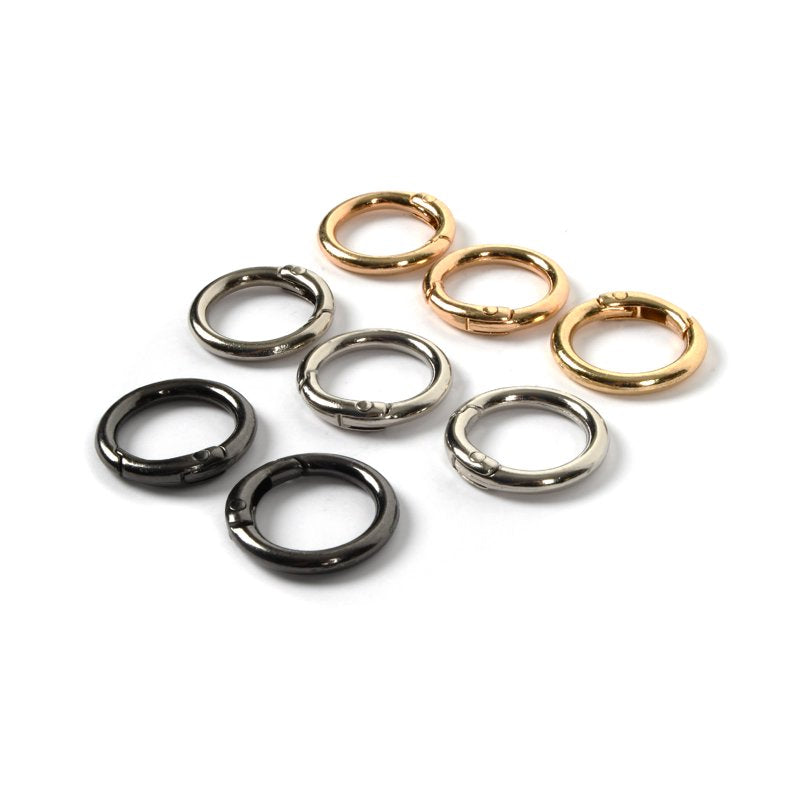 2 Pack Multi-Color Hinged Alloy Jewelry Clasps with Jump Rings for DIY Jewelry Making