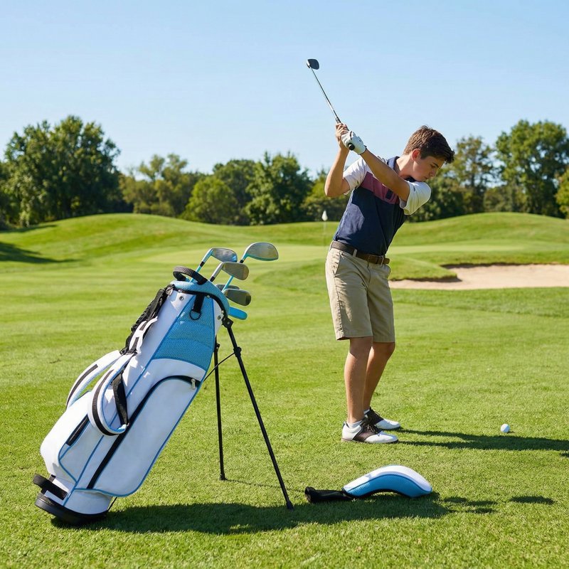 Junior Golf Club Set - 6-Piece Right-Handed with Stand Bag & Head Covers