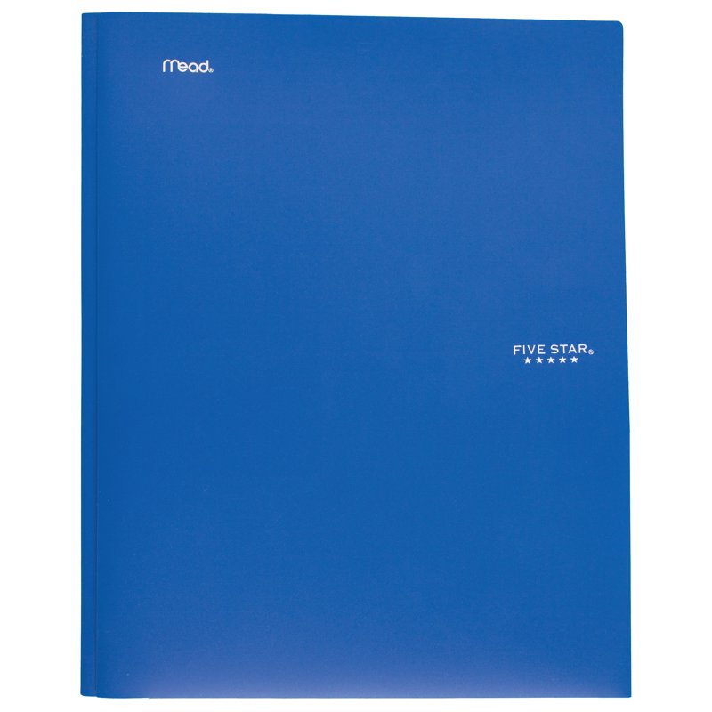 Assorted 6-Pack Pocket & Prong Folders, 9-5/16 x 11-5/8 Inches, Durable Plastic