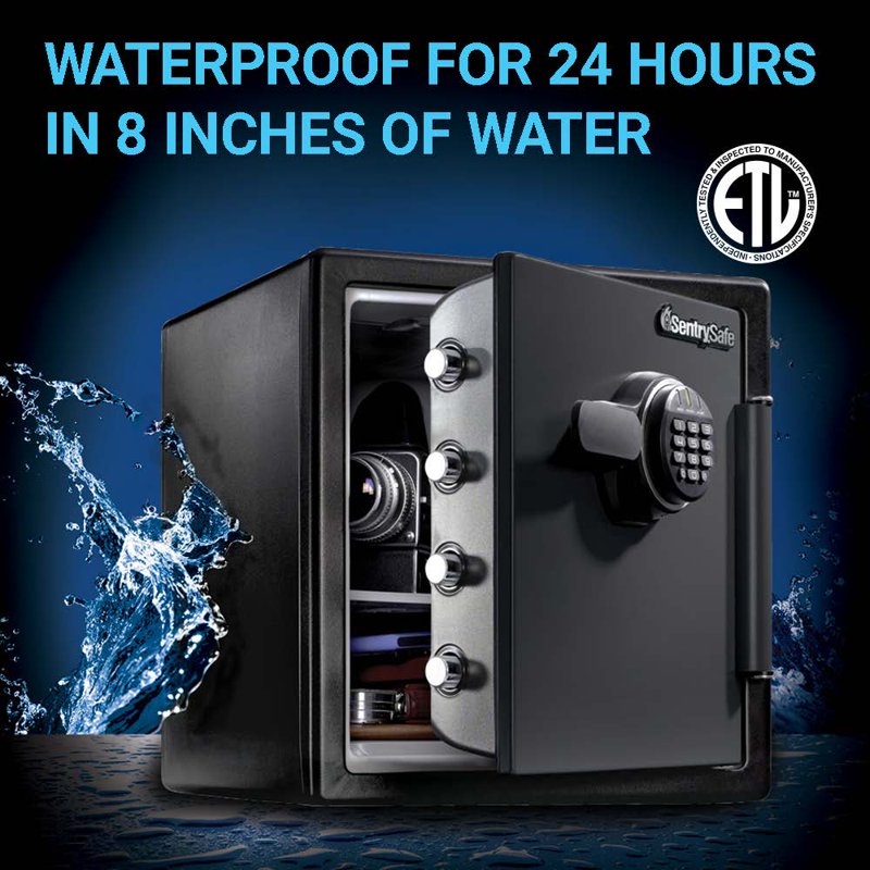 Fire-Resistant Water and Fireproof Safe with Digital Lock 1.23 Cu Ft