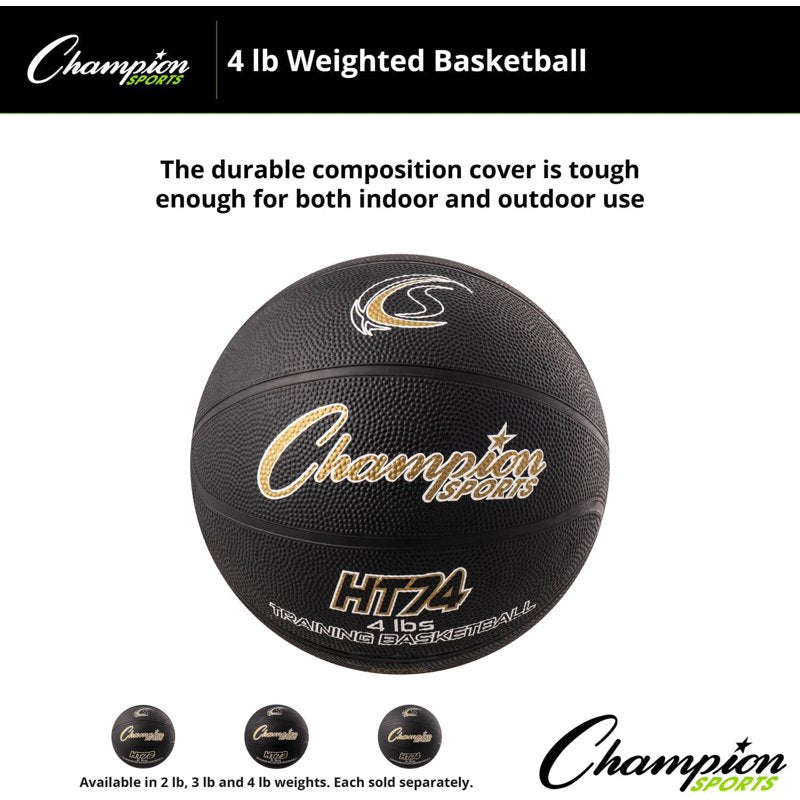 Weighted Basketball Trainer 4lb Regulation Size Rubber Cover for Shooting Drills