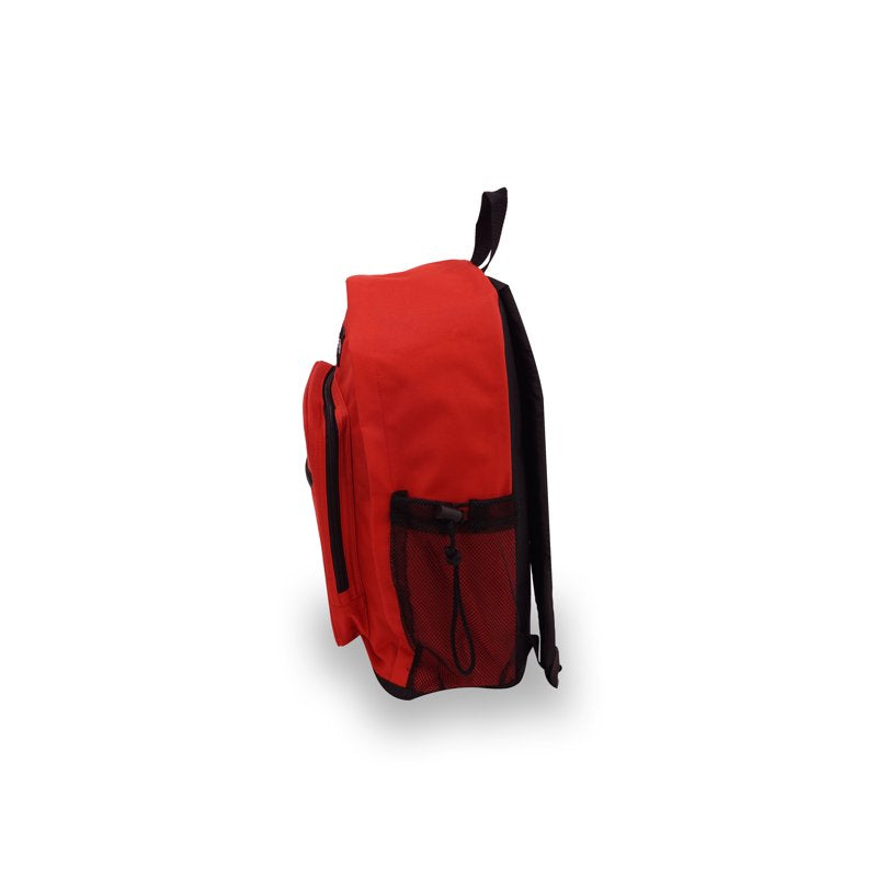Unisex Standard Backpack with Multiple Compartments - Red & Black Options