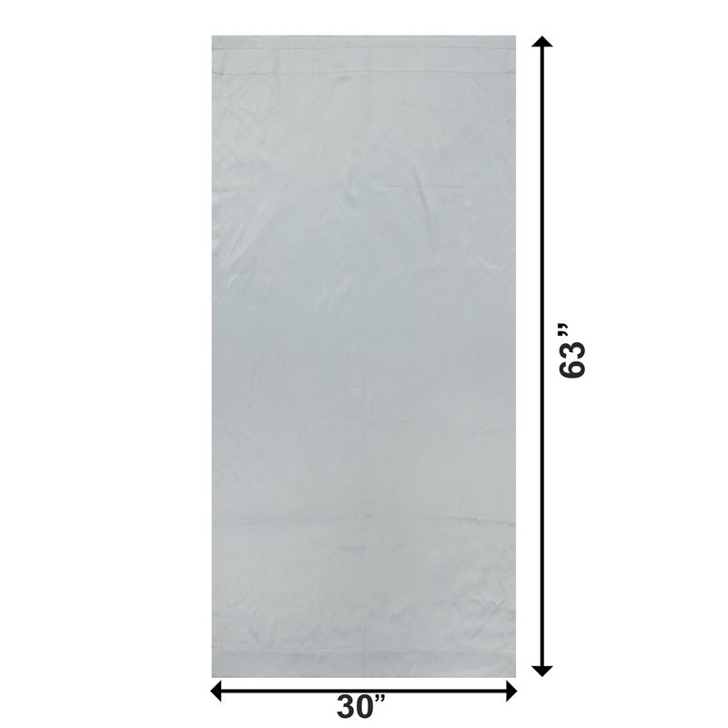 Set of 2 Window Curtain Panels - Soft Silver, 30 W x 63 L, Light-Blocking Polyester