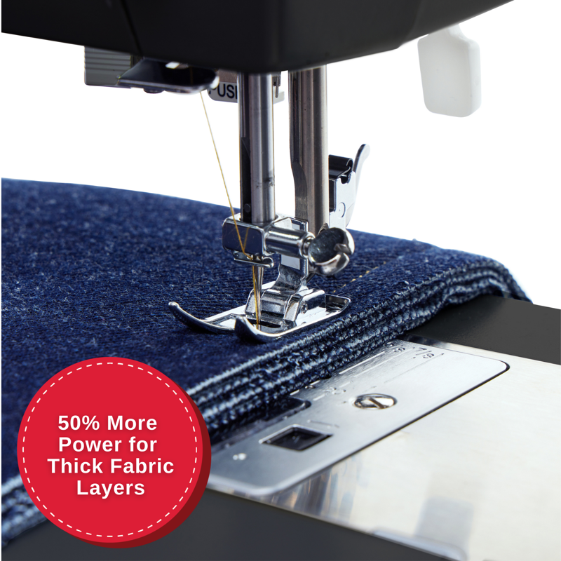 Heavy Duty Sewing Machine with 110 Stitch Applications and Accessories