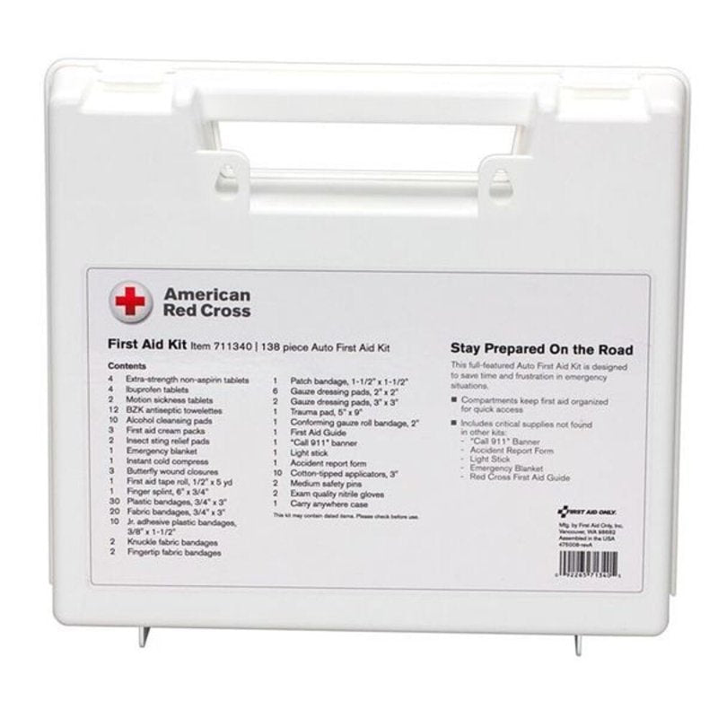 10-Person Plastic Bulk First Aid Kit with 138 Components for Emergency Use