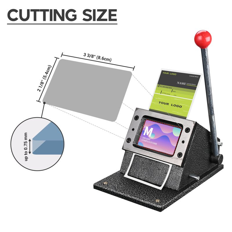 Yescom 2.1" x 3.8" Card Die Cutter - Manual ID/ Credit Card PVC Cutter with 0.75mm Thickness