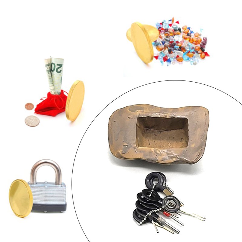 Outdoor Faux Rock Key Hider - Weatherproof Rust-Resistant Hidden Key Storage