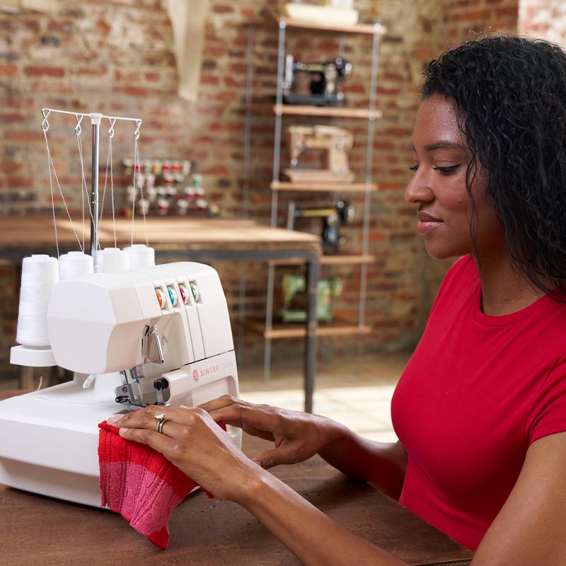 Serger Overlock Machine with 8 Stitches, Differential Feed & LED Light