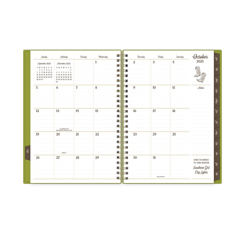 Jessie James Decker Blue Sky 15-Month Weekly & Monthly Planner - Limelight Green