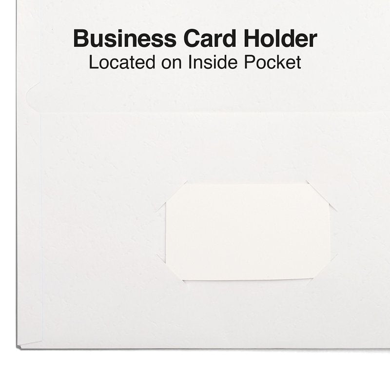 Recycled Paper Presentation Folders 2-Pocket White 10-Pack Office Supplies