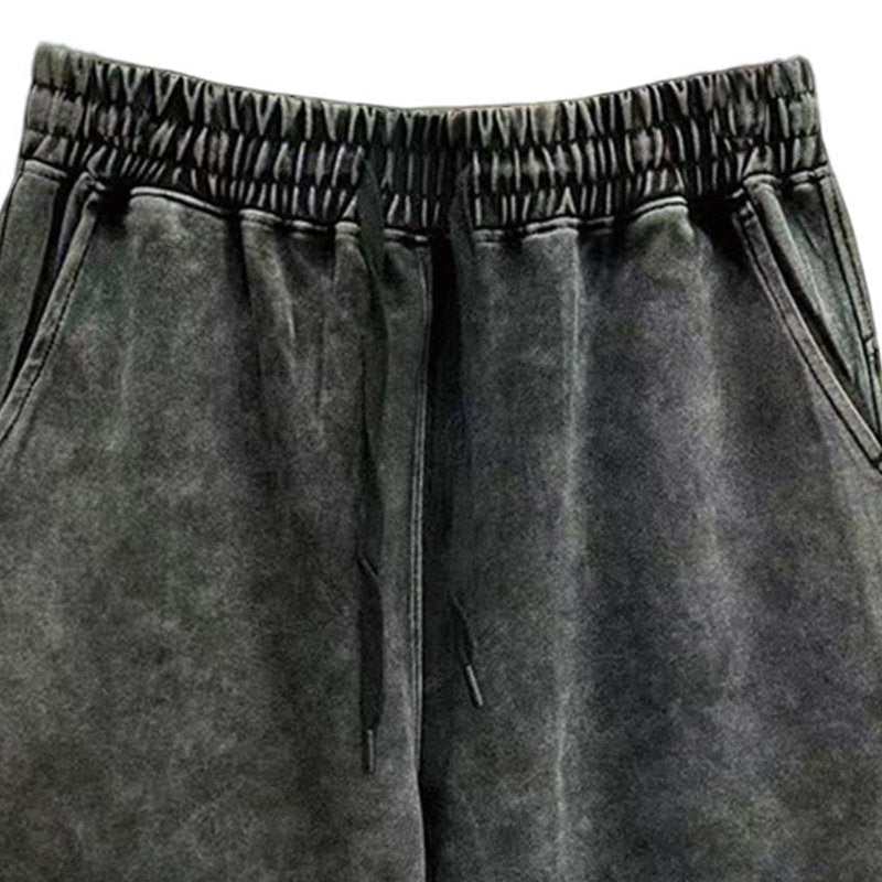 Men's Cotton Gym Shorts with Pockets Elastic Waist Casual Sportswear