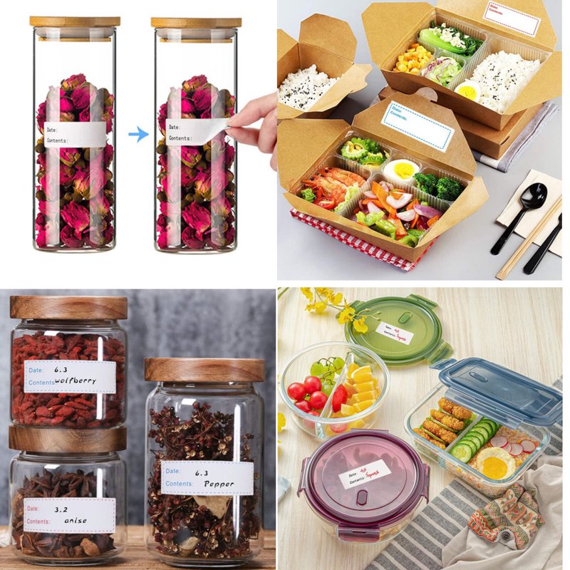 Removable Food Freezer Labels, 500 Pack, Waterproof & Oil Resistant, 1 x 3 Inch Food Storage Stickers