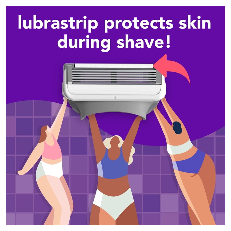 Women’s Razor Blade Refills - 5 Blades, Lubrastrip, Up to 22 Shaves